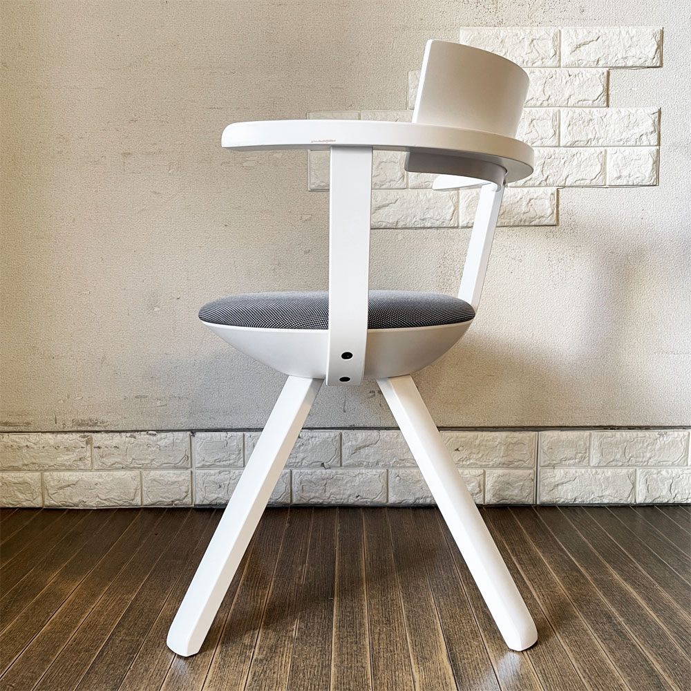 アルテック artek ライバルチェア Rival Chair 回転式チェア ホワイトラッカー ファブリック座面 ダイニングチェア デスクチェア コンスタンチン・グルチッチ 定価￥139,700- ◎