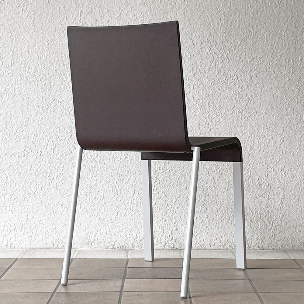 ヴィトラ vitra. ゼロスリー .03 ダイニングチェア スタッキングチェア ブラウン マールテン・ヴァン・セーヴェレン Maarten Van Severen A ◇