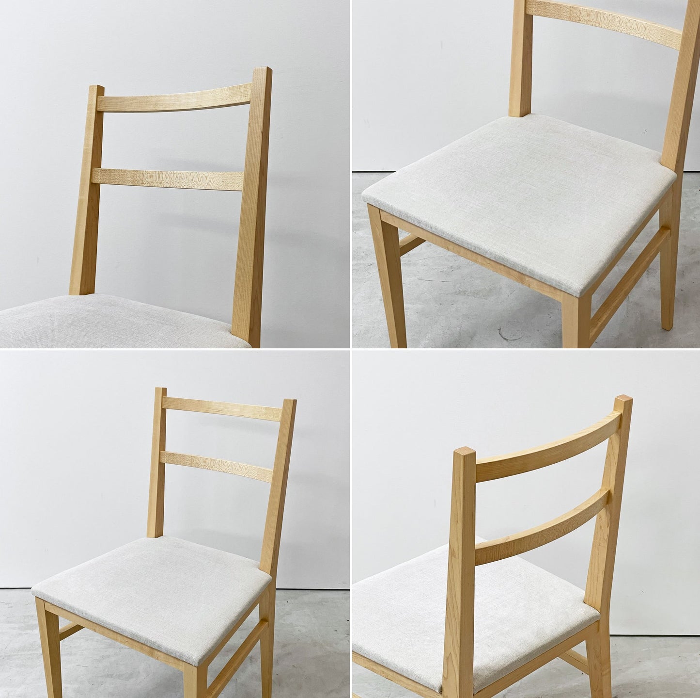イデー IDEE センタチェア SENTA CHAIR ダイニングチェア メープル材 ライトグレー 植木莞爾 ナチュラル A ●