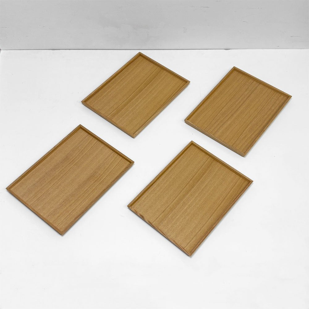 チェリーテラス オボン oBON トレイセット S4枚/M2枚/L1枚 スタッキング タモ材 ナチュラル 定価￥39,600- B ●