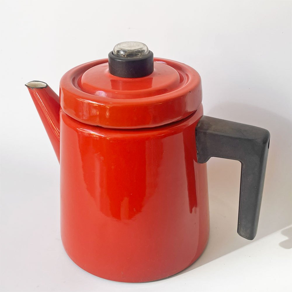 フィネル FINEL ペフトーリ Pehtoori エナメルコーヒーポット レッド Lサイズ 1.5L アンティ・ヌルメスニエミ フィンランド 北欧ビンテージ ★
