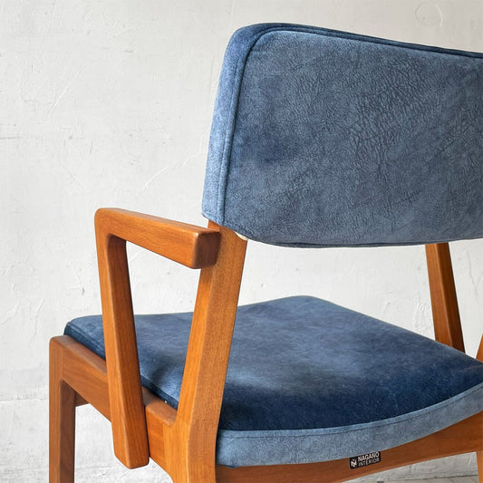 ナガノインテリア NAGANO INTERIOR DC349 アームチェア ウォールナット材 合皮張 参考価格￥49.500- A ★