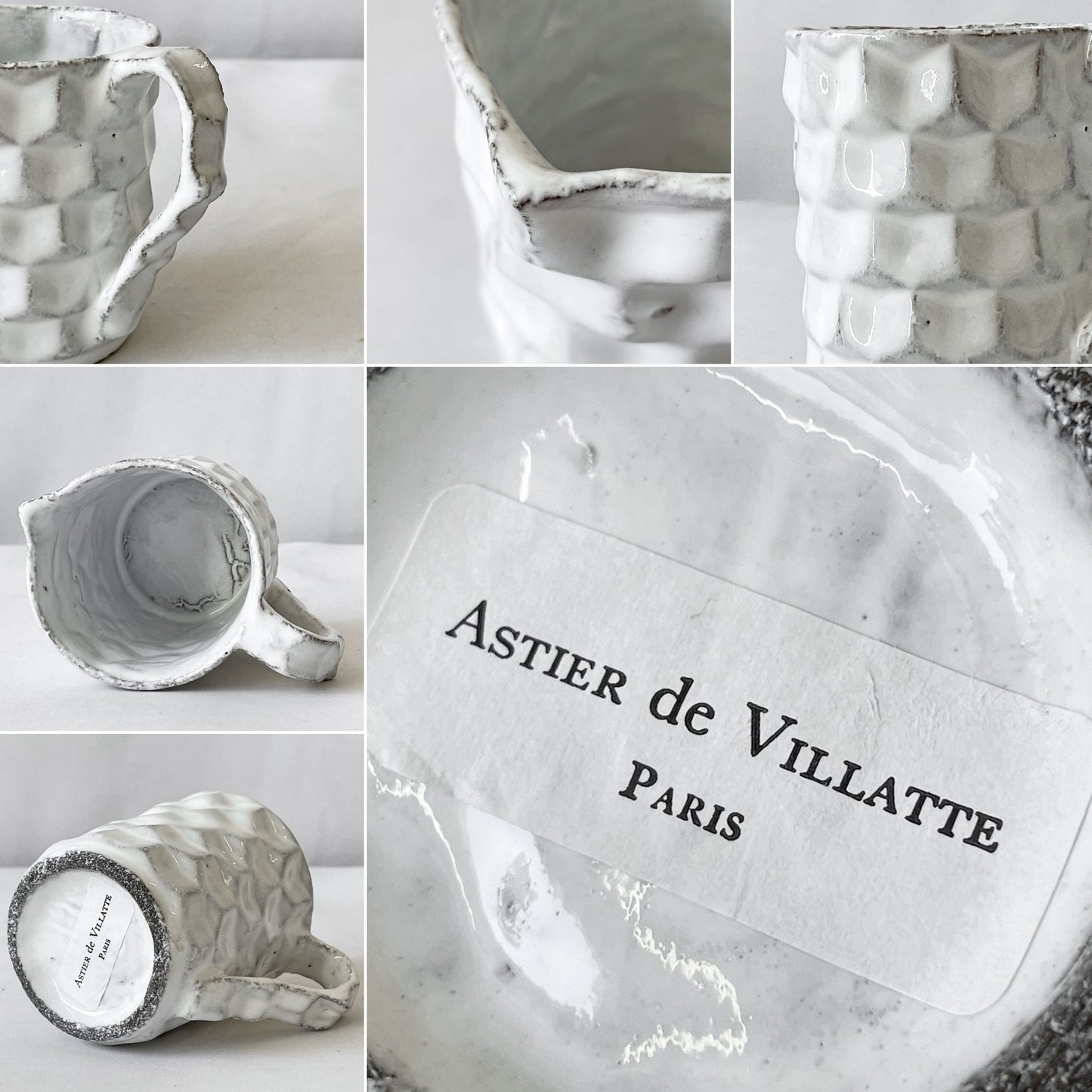 アスティエ・ド・ヴィラット Astier de Villatte キューブ Cube スモールピッチャー H7cm フランス 雑貨 ◇