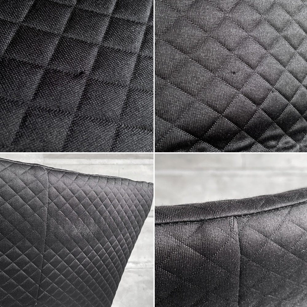 リーンロゼ ligneroset ロゼカラン ROSET Calin steel leg ダイニングチェア  ブラック×ホワイト キルティング スチールレッグ パスカル ムールグ フランス B ♪