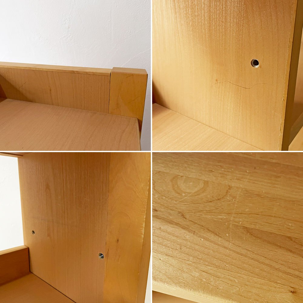 アクタス ACTUS アクタスキッズ エコール ECOLE オープンシェルフ ブックシェルフ W110cm アルダー材 ナチュラル 廃盤 ★