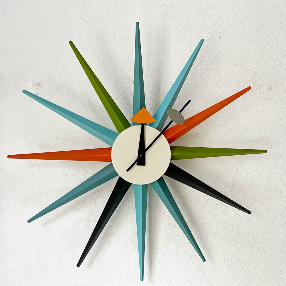 ヴィトラ Vitra ジョージネルソン George Nelson サンバースト Sunburst Clock 壁掛け時計 ウォールクロック マルチカラー ミッドセンチュリー 箱付き 新品未使用 ★