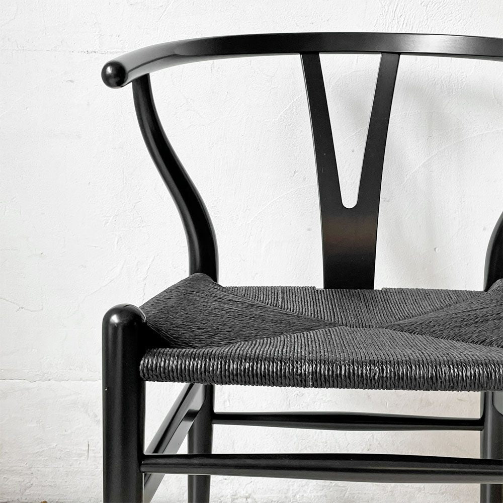 カールハンセン＆サン Carl Hansen & Son CH24 Yチェア ブラックラッカー × ブラックペーパーコード ハンス・J・ウェグナー ビーチ材 北欧家具 定価￥118,800- B ★