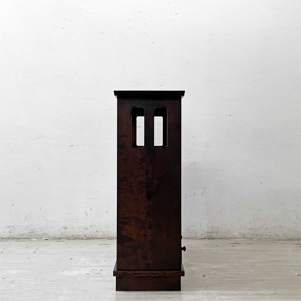 北海道民芸家具 茶棚 HM108K サイドボード 飾り棚 無垢樺材 和家具 民藝家具 ●