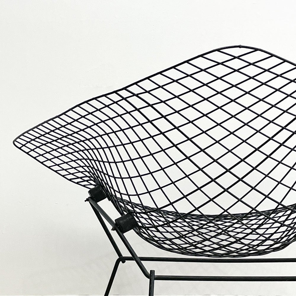 ノル Knoll ビンテージ ダイヤモンドチェア Diamond Chair ラージ ハリー ベルトイア Harry Bertoia ブラック ミッドセンチュリー 名作 ●