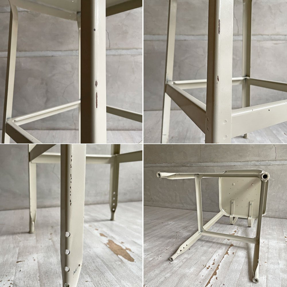 リオン LYON ファクトリー チェア FACTORY CHAIR カウンターチェア バックレスト スチール Putty white パシフィックファニチャーサービス P.F.S取り扱い ♪