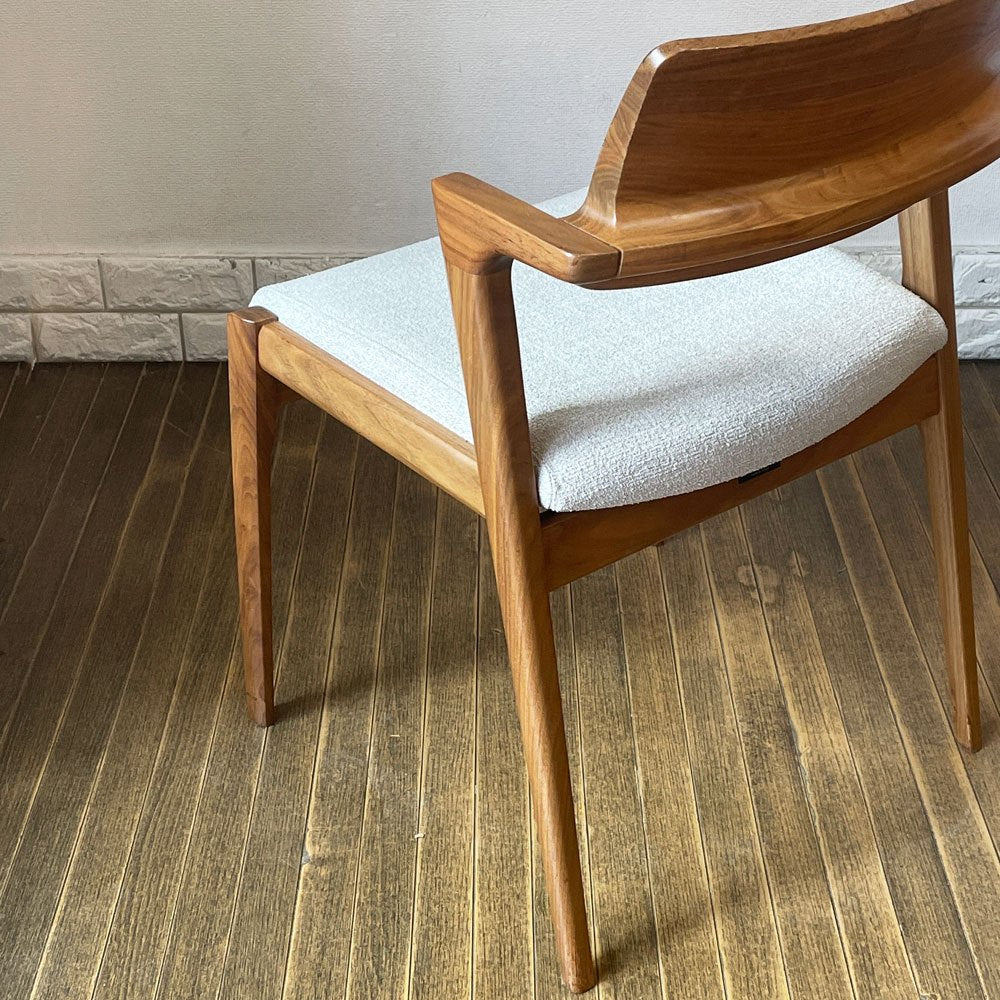 冨士ファニチア FUJI FURNITURE コティ Koti アームレスチェア ウォールナット材 カバーリング ハーフアーム 北欧スタイル ◎