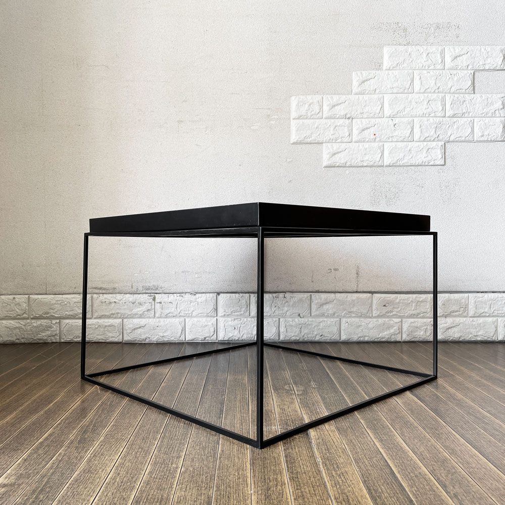 ヘイ HAY トレイテーブル TRAY TABLE COFFEE SIDE TABLE コーヒーサイドテーブル センターテーブル ブラック スクエア W60cm デンマーク 北欧家具 定価￥52,800- ◎