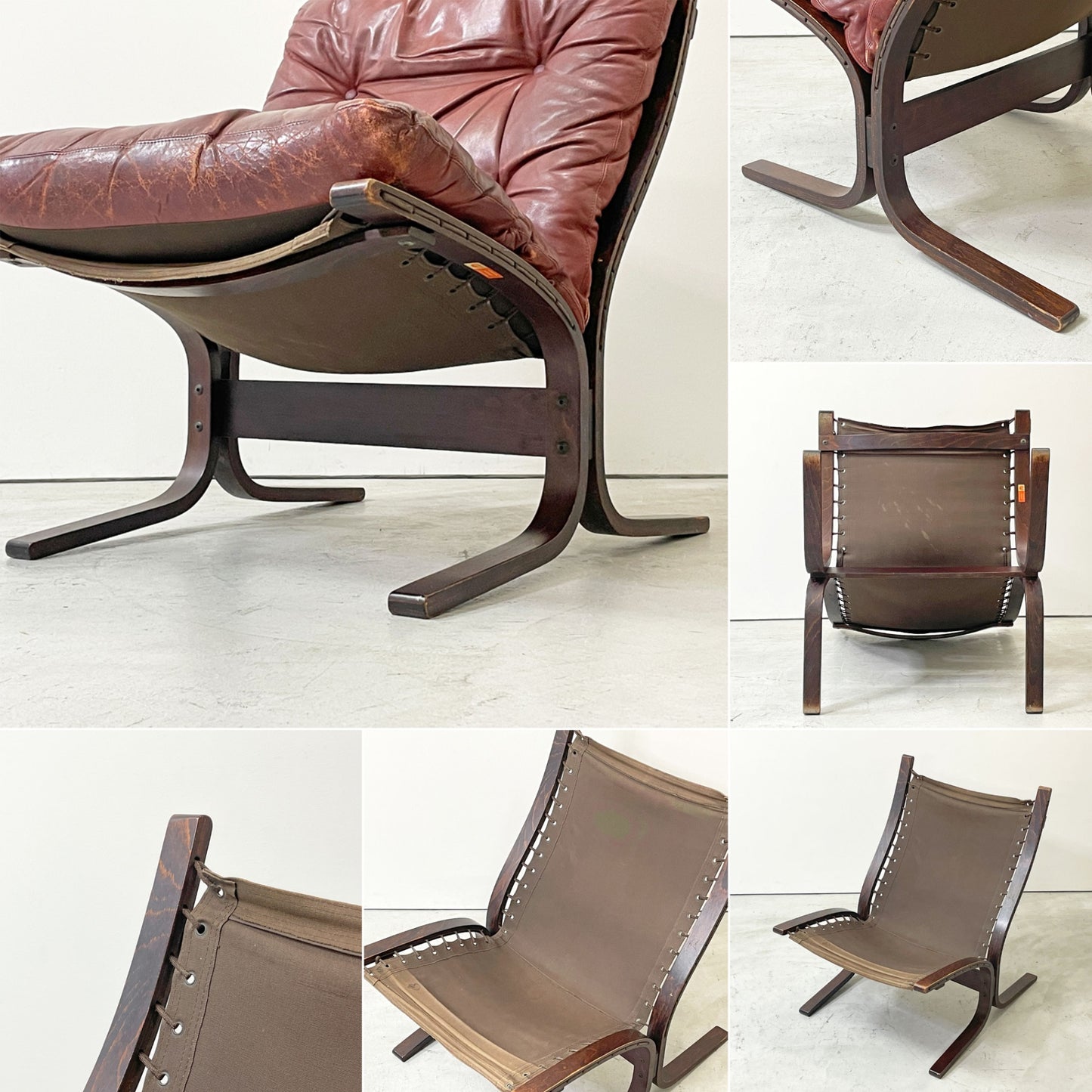 ウェストノーファ Westnofa シエスタ SIESTA ローバックチェア 北欧 ビンテージ イングマール・レリング 本革 ノルウェー ●