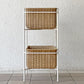 イデー IDEE ワラビー WALLABY バスケットスタンド BASKET STAND ラタン スチール ホワイト ◇