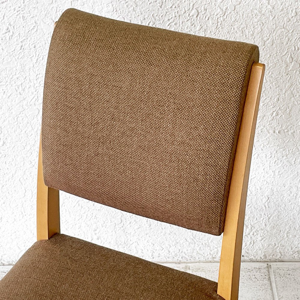 イデー IDEE アラダン チェア ALADIN Chair ダイニングチェア ブラウン ファブリック メープル材 植木莞爾 廃番 ◇