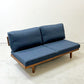マスターウォール MASTERWAL コモンルーツ COMMON ROOTS ブリッジソファ BRIDGE SOFA 2シーター 160 ファブリックシート ブルーベリー ウォールナット無垢集成材 ●