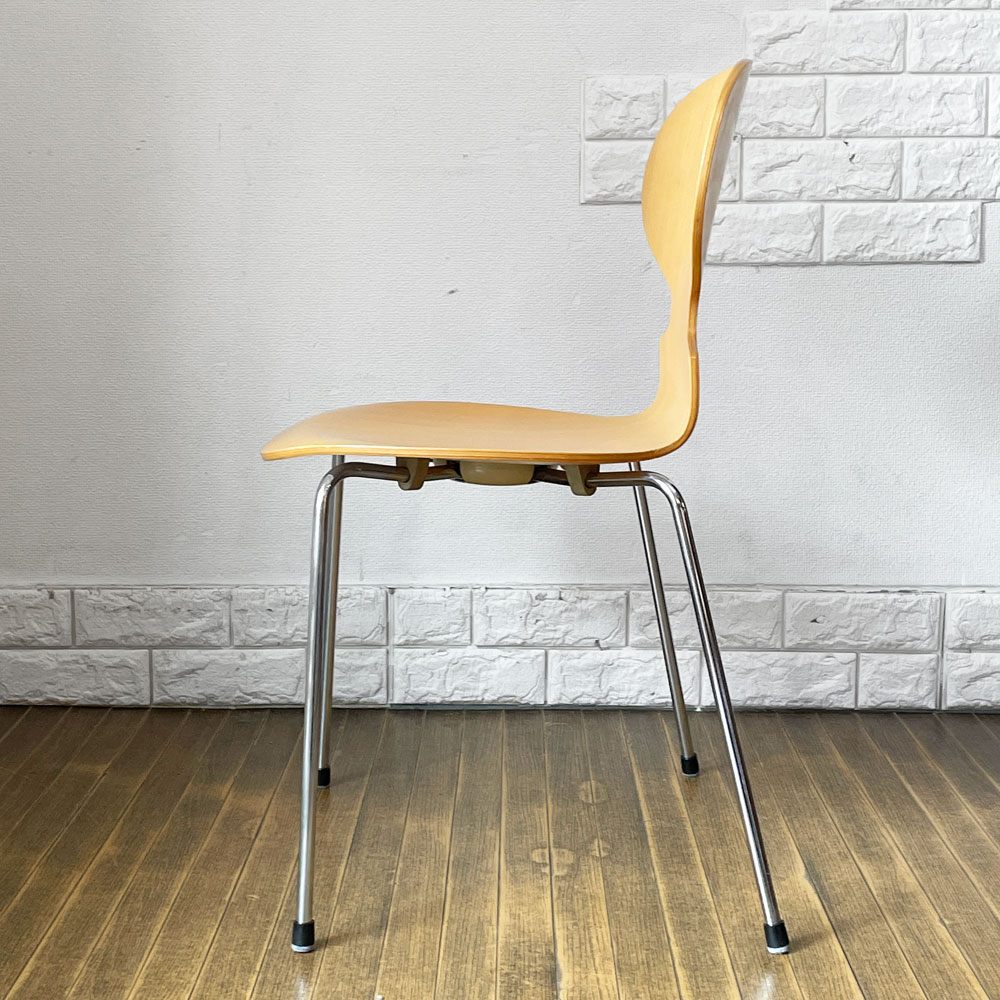 フリッツハンセン Fritz Hansen 3101 アリンコチェア アントチェア 4本脚 ナチュラルビーチ ラッカー仕上げ フェルトグライズ アルネ・ヤコブセン C ◎