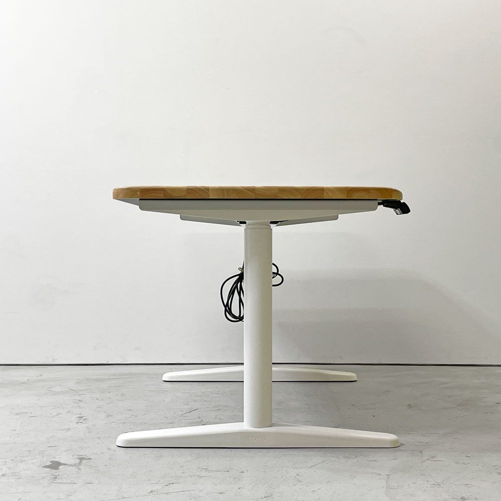 コフォ COFO コフォ デスク プレミアム COFO Desk Premium 電動式 昇降デスク ラバーウッド材 ナチュラル スチール脚 W120cm 定価￥85,999- ●