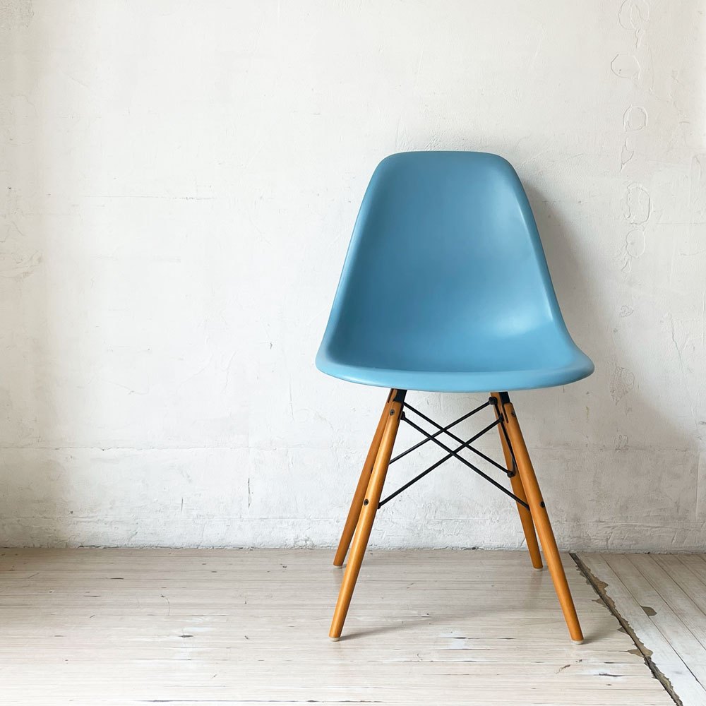 ヴィトラ Vitra サイドシェルチェア ペールブルー ドゥエルレッグ ポリプロピレン C&R イームズ ミッドセンチュリーモダン ★
