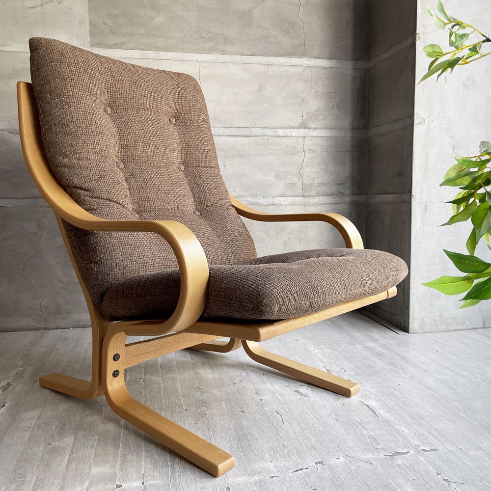冨士ファニチア Fuji furniture アージオ ソファ AGIO SOFA 1Pソファ  両肘 アームラウンジチェア オーク材 ファブリック ♪