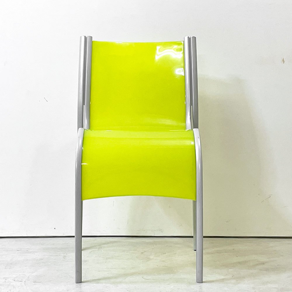 カルテル Kartell FPE chair スタッキングチェア ダイニングチェア アルミ ポリプロピレン グリーン ロンアラッド イタリアモダン 廃番 D ●