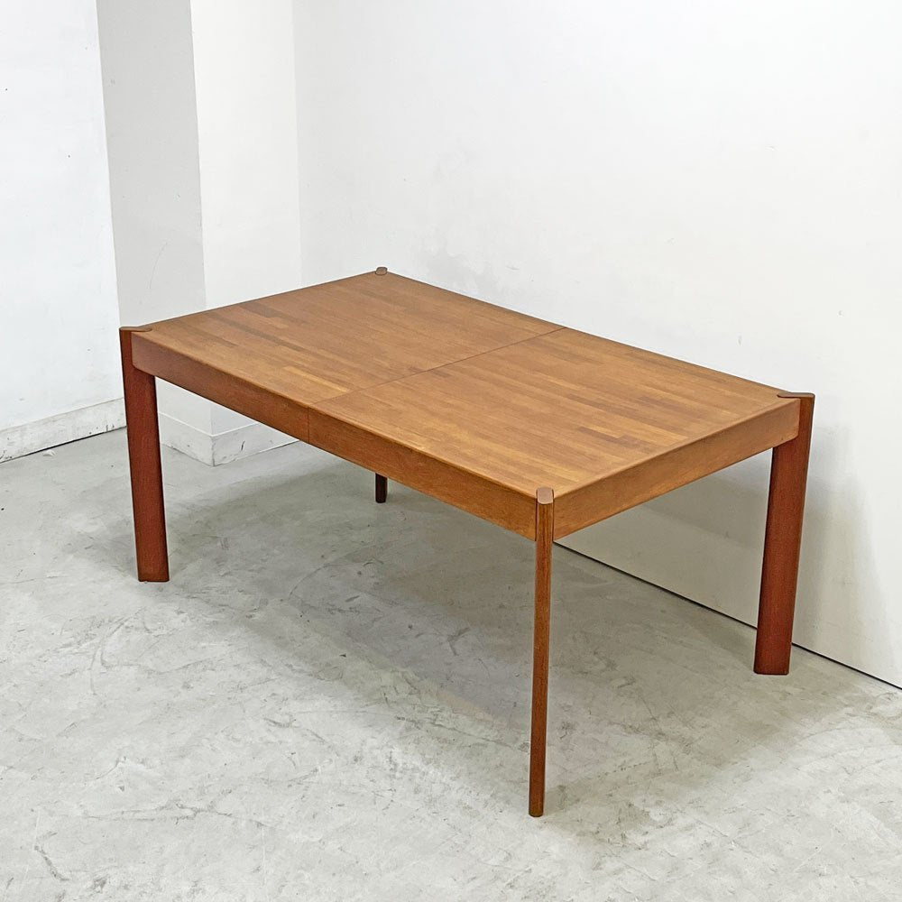 辻木工 チーク材 エクステンションダイニングテーブル EX天板1枚 W138cm ジャパンビンテージ 北欧デザイン ●