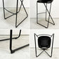 ザ・コンランショップ THE CONRAN SHOP クロスレッグ CROSS LEG ハイスツール 本革 レザー ブラック マグナス・ロング イギリス 参考定価￥187,000- A ●
