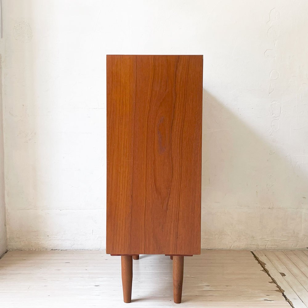 北欧ビンテージ Scandinabian Vintage チーク材 1列2段 ブックシェルフ サイドシェルフ 店舗什器 北欧家具 ★