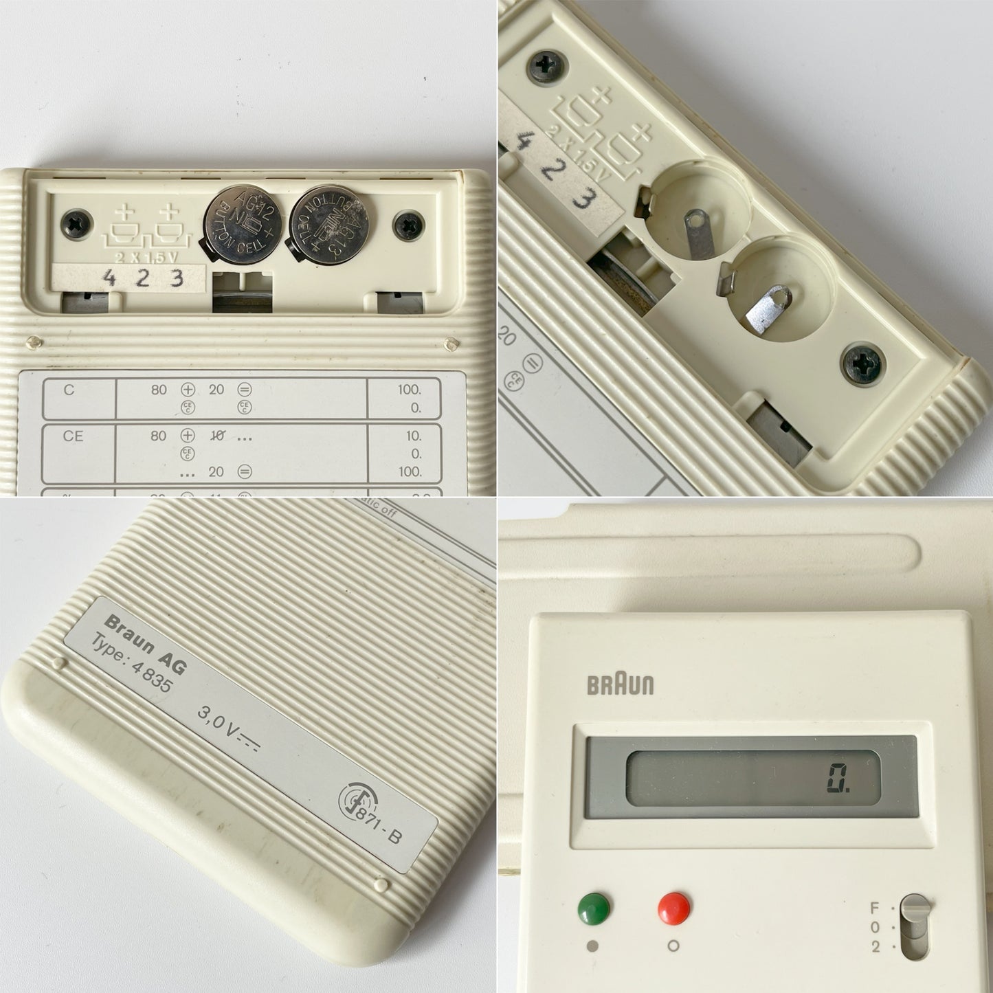 ブラウン Braun 電卓 カリキュレーター ET55 Type:4835 ホワイト ビンテージ ディーター・ラムス Dieter Rams 限定生産5000台 ★