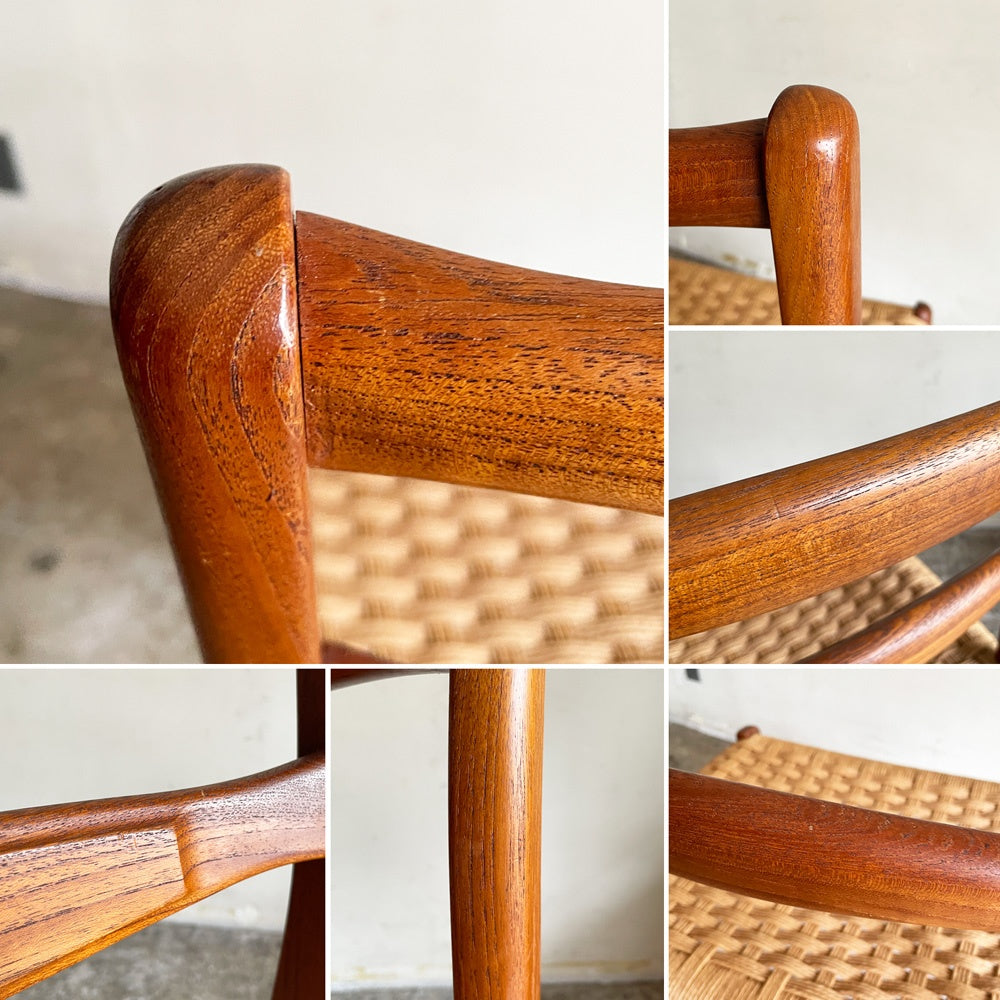 デンマークビンテージ Danish Vintage チーク材ｘペーパーコード ダイニングチェア ラダーバック 北欧家具 北欧ビンテージ ■