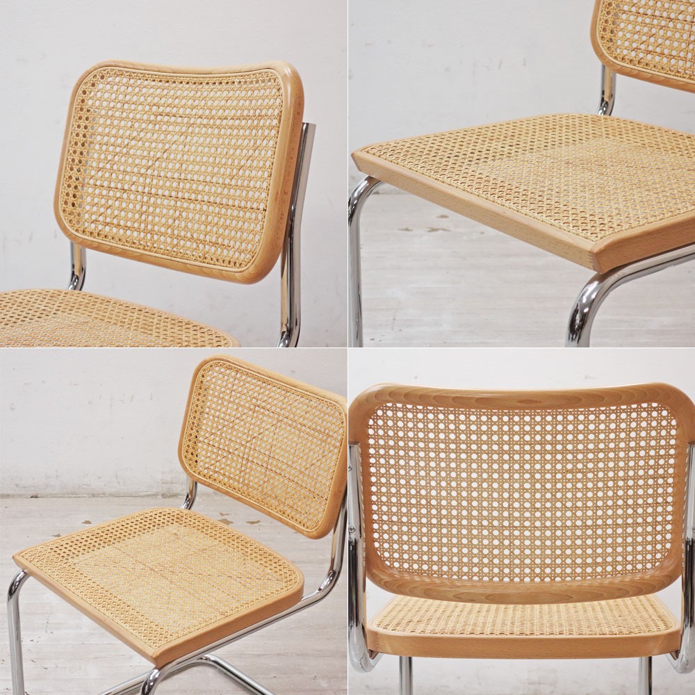 ノルスタジオ Knoll Studio ノール ブロイヤーコレクション Breuer Collection チェスカチェア CESCA CHAIR アームレス マルセル・ブロイヤー 美品 ●