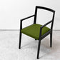 カッシーナイクスシー Cassina ixc. イーストバイイーストウエスト East by Eastwest ジャスミン JASMIN アームチェア ダイニングチェア ブラック グリーン ファブリック 座面張替済み B ●