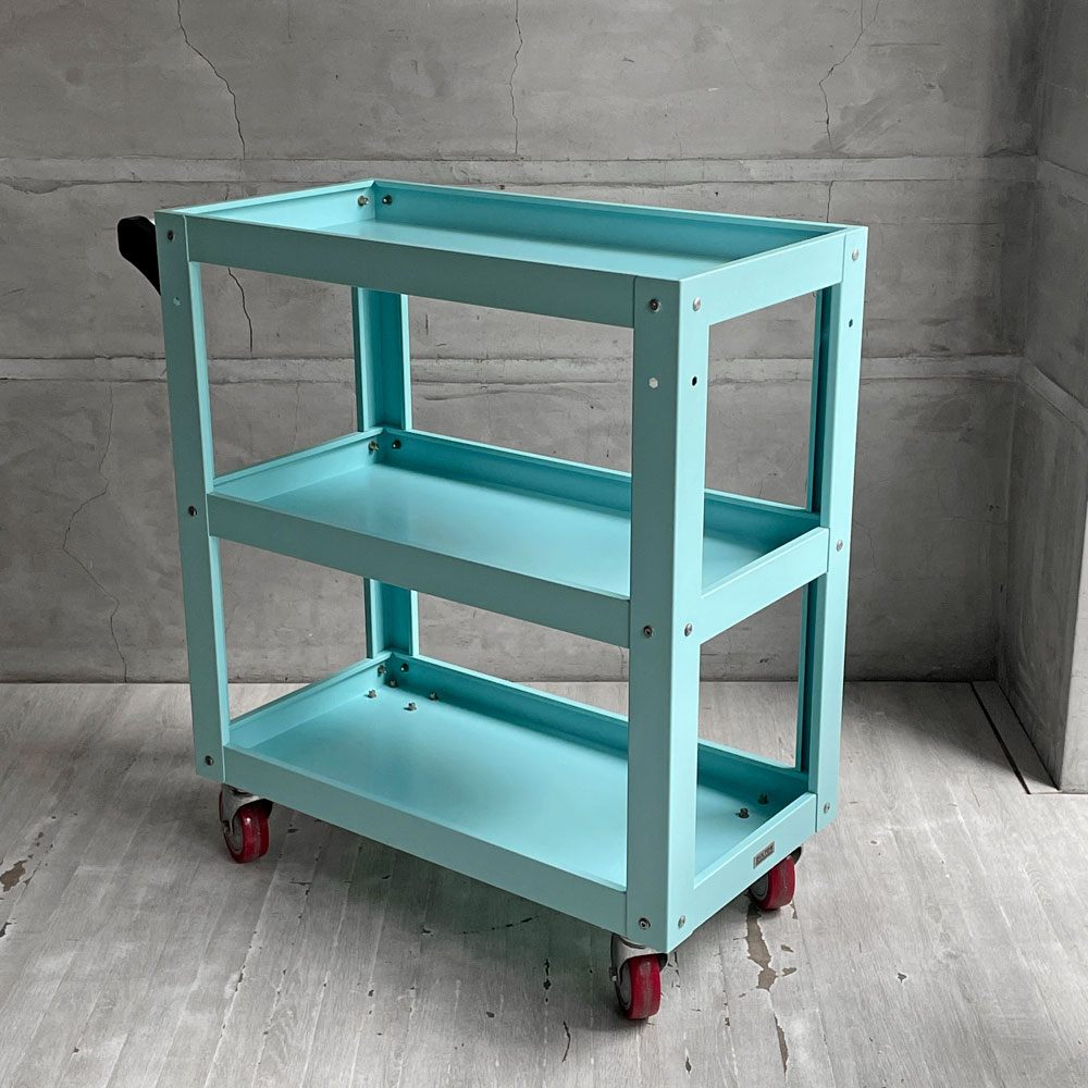 ダルトン DULTON メタルツールカート サックスブルー METAL TOOL CART SAX BLUE 3段トレー キャスター付 定価 ￥22,000- ♪