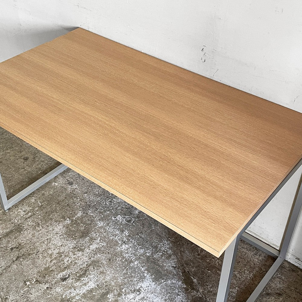 ビスレー BISLEY デスクプラン DESK PLAN Lフット ワーキングテーブル デスク オーク メラミン天板 スチール脚 W120cm イギリス ■