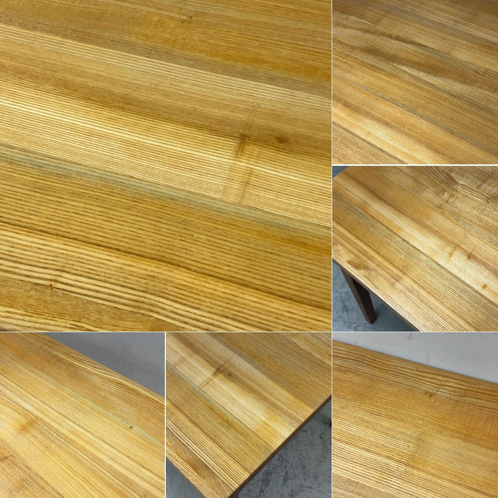 無印良品 MUJI ダイニングテーブル タモ材 無垢集成材 W165cm 廃番品 シンプル ナチュラルスタイル ●