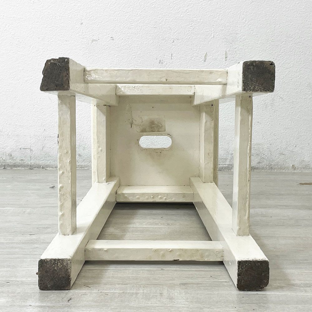 フェール トラヴァイユ Fer travail GOMENOL Wood stool H55.5 スツール シャビーシック インダストリアル B ●