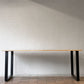 かなでもの KANADEMONO ザ・テーブル THE TABLE ダイニングテーブル デスク ラバーウッド無垢材 W180 x D80 cm スチール スクエアレッグ ブラック ◇