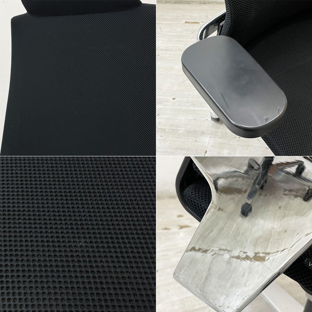 ウィルクハーン Wilkhahn オン チェア ON Chair ハイバック アームチェア ファブリック ヘッドレスト付 オフィスチェア ●
