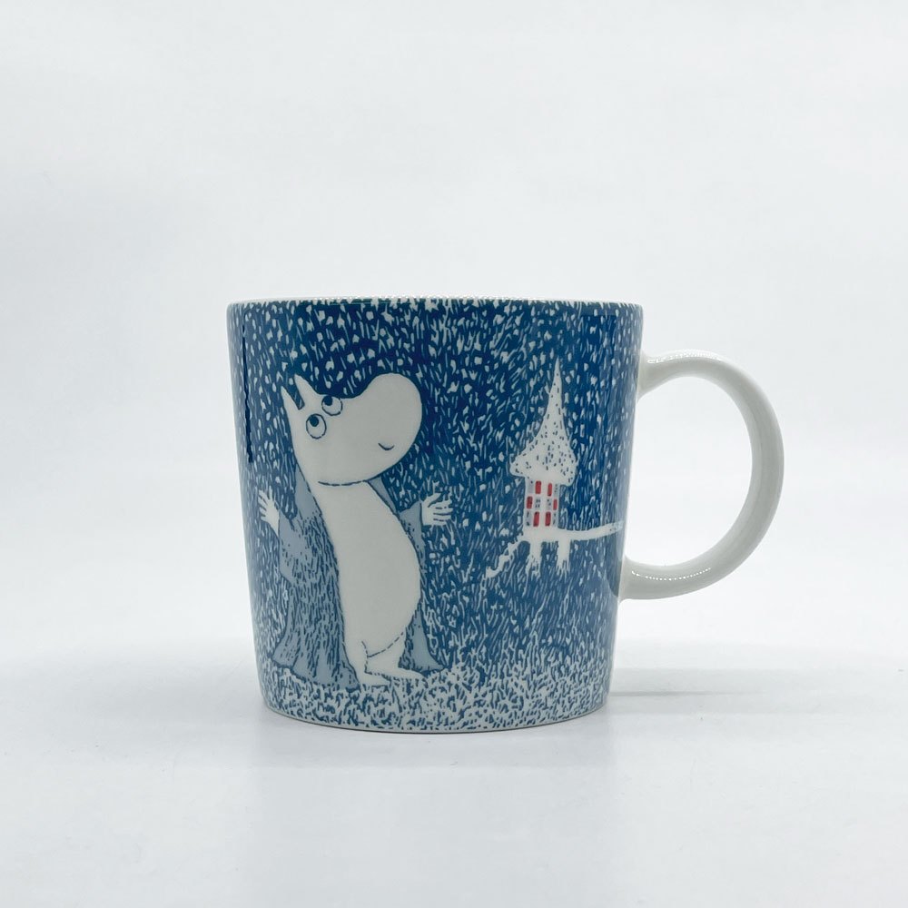 アラビア ARABIA ムーミンマグ MOOMIN ライトスノーフォール シール付 2018年冬限定 フィンランド 北欧食器 箱付き ●