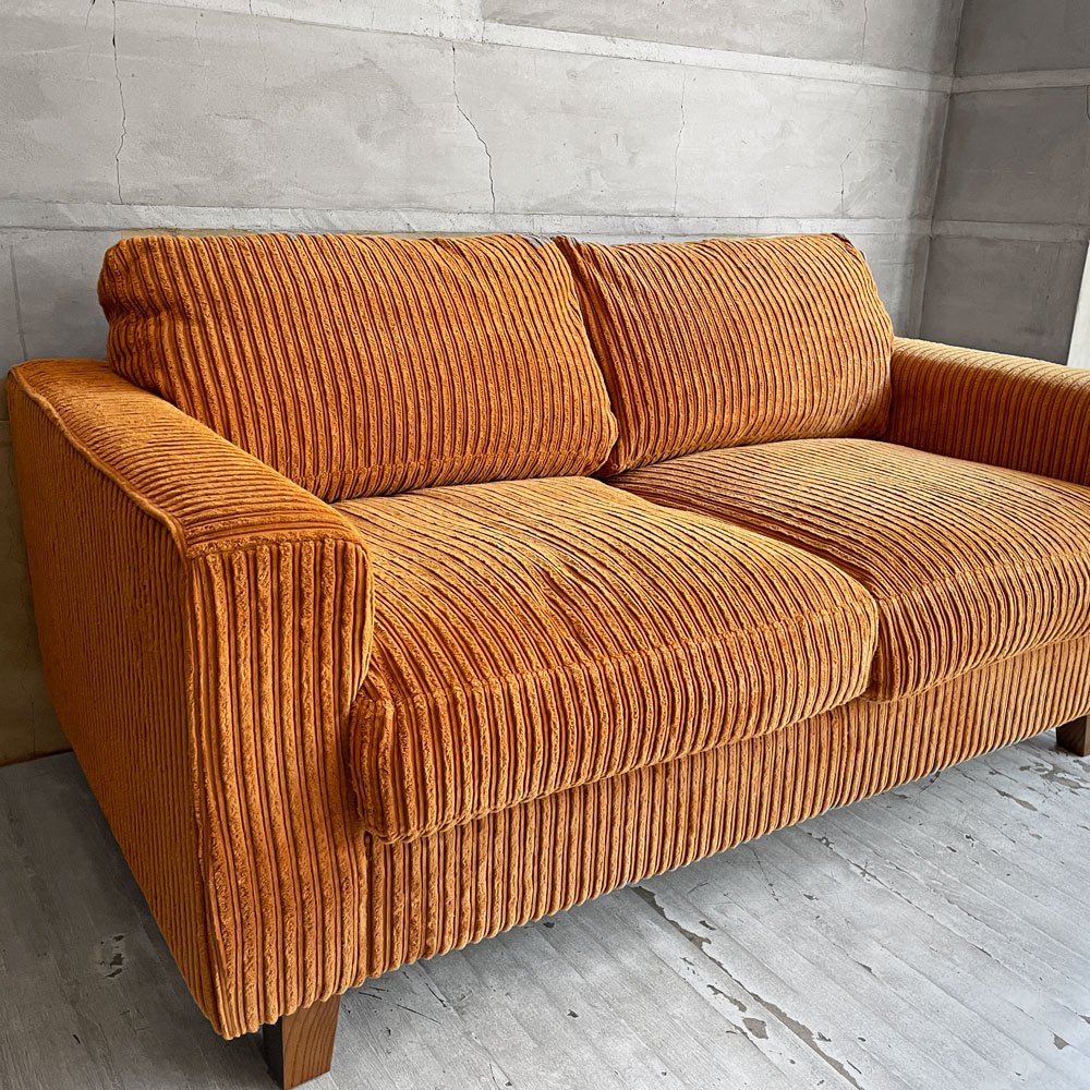 アクメファニチャー ACME Furniture ジェティ フェザー ソファ JETTY feather SOFA 2P 2人掛け コーデュロイ マスタード  定価￥284,900- ♪