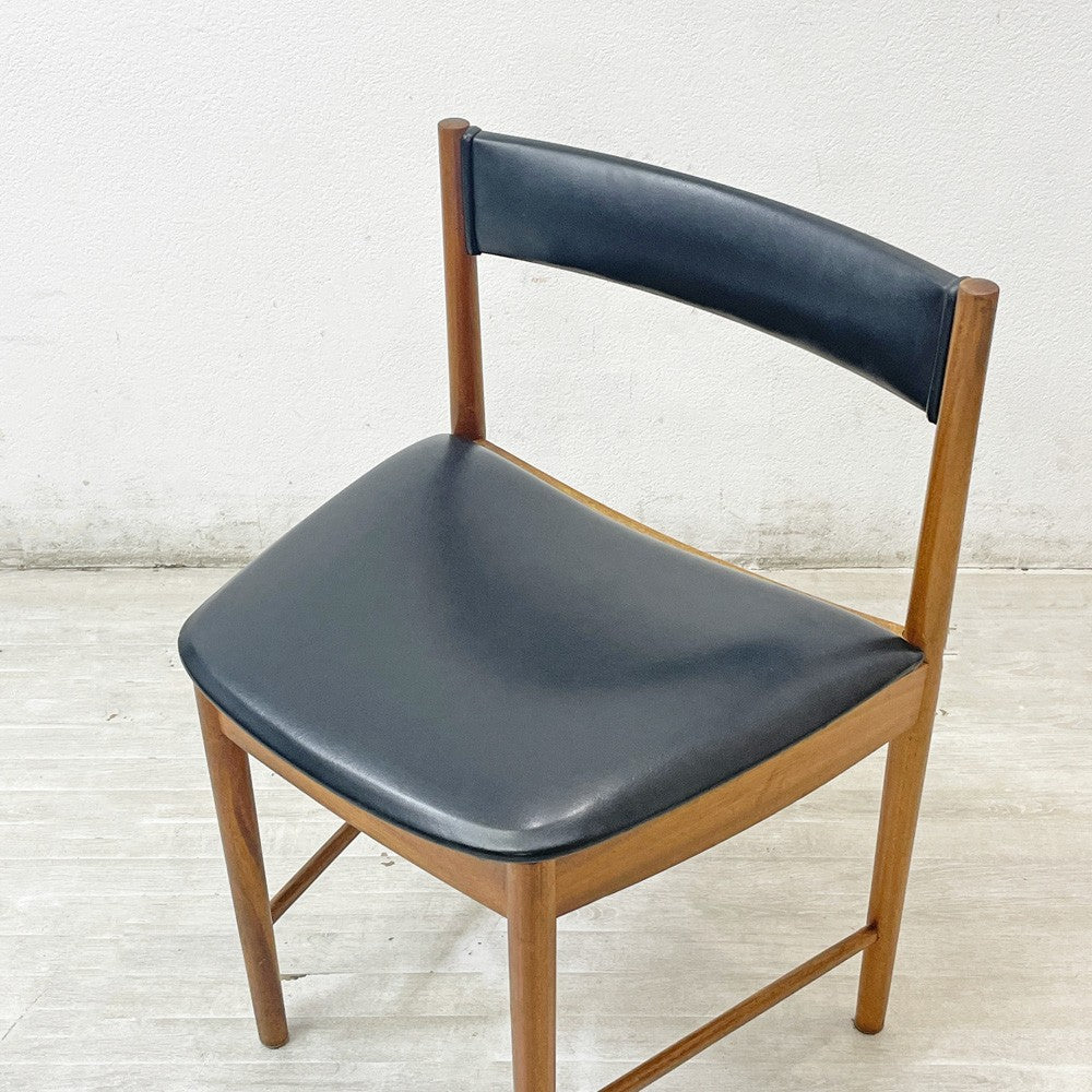 マッキントッシュ A.H.McINTOSH S28 ダイニングチェア チーク材 アフロモシア 英国家具 ビンテージ B ●