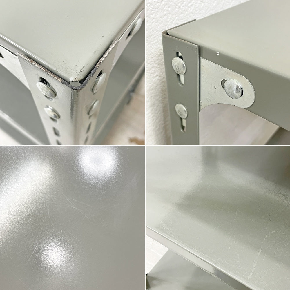 ディーアンドデパートメント D&DEPARTMENT 工業用スチールシェルフ オープンシェルフ 3段 グレー 収納家具 インダストリアル 定価￥26,400- ●
