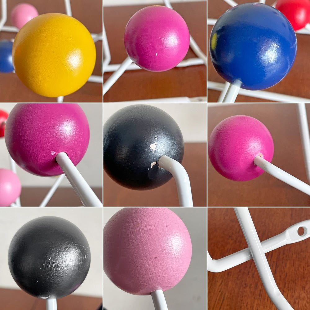 ハーマンミラー Herman Miller ハングイットオール Hang It All マルチカラー ウォールハンガー C&R イームズ ミッドセンチュリー 製造年証明書付 2002年製 箱付 ■