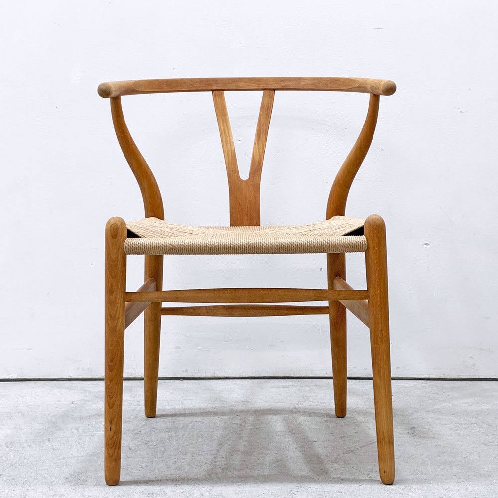 カールハンセン＆サン Carl Hansen & Son CH24 Yチェア オイルフィニッシュ ビーチ材 ハンス・J・ウェグナー デンマーク ペーパーコード張替済 日本仕様サイズ ビンテージ C ●