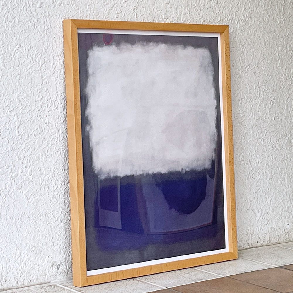 イデー IDEE マーク・ロスコ Mark Rothko 「Blue and grey 1962」 オフセット アートフレーム ポスター W54 × H65.5 cm 額装品 ◇