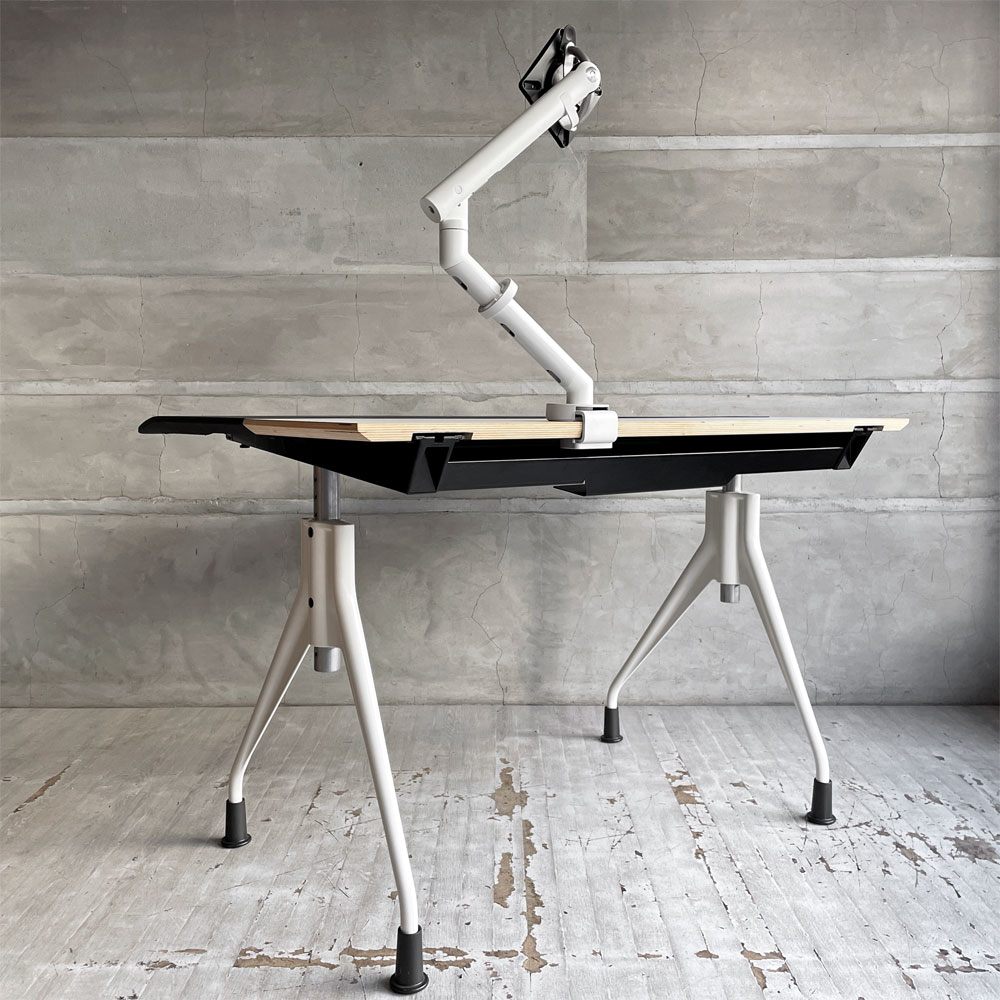 ハーマンミラー Herman Miller エンベロップデスク Envelop Desk スライド天板 & 高さ調節機能 ビル・スタンフ ジェフ・ウェバー モニターアーム付き ♪