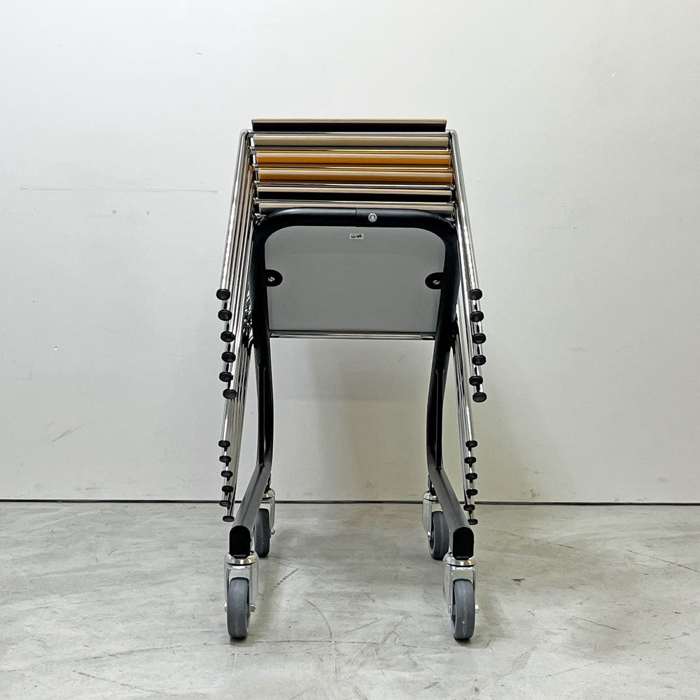 エンゲルブレヒト Engelbrechts チャリック CHAIRIK 101 スタッキングチェア 6脚＆専用トローリーセット エリック・マグヌッセン ●