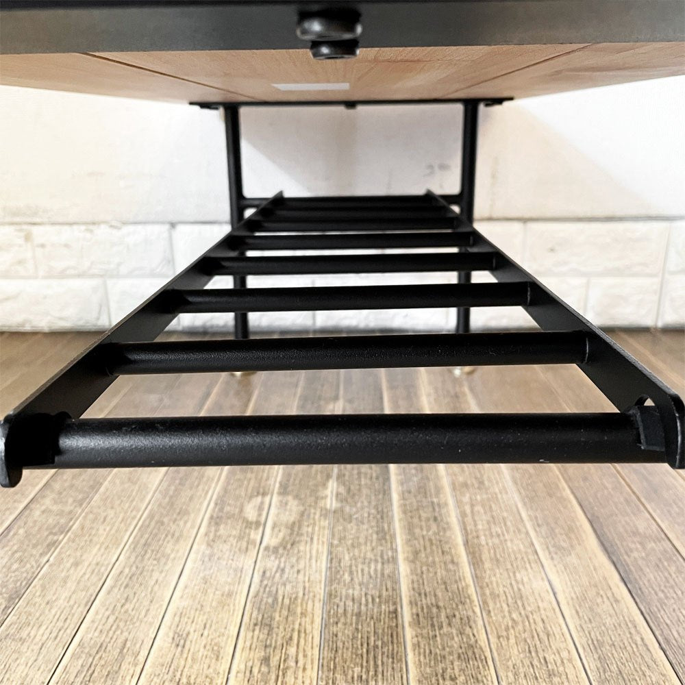 モモナチュラル MOMO Natural ヴィボ VIBO LOW TABLE EDGE TOP ローテーブル W102cm アルダー材 × スチール脚 BS LEG 40 オーダー仕様 ◎