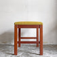 北欧ビンテージ Scandinavia Vintage スツール オットマン ファブリック マスタードカラー 座面張り替え済み H45cm 北欧家具 ■