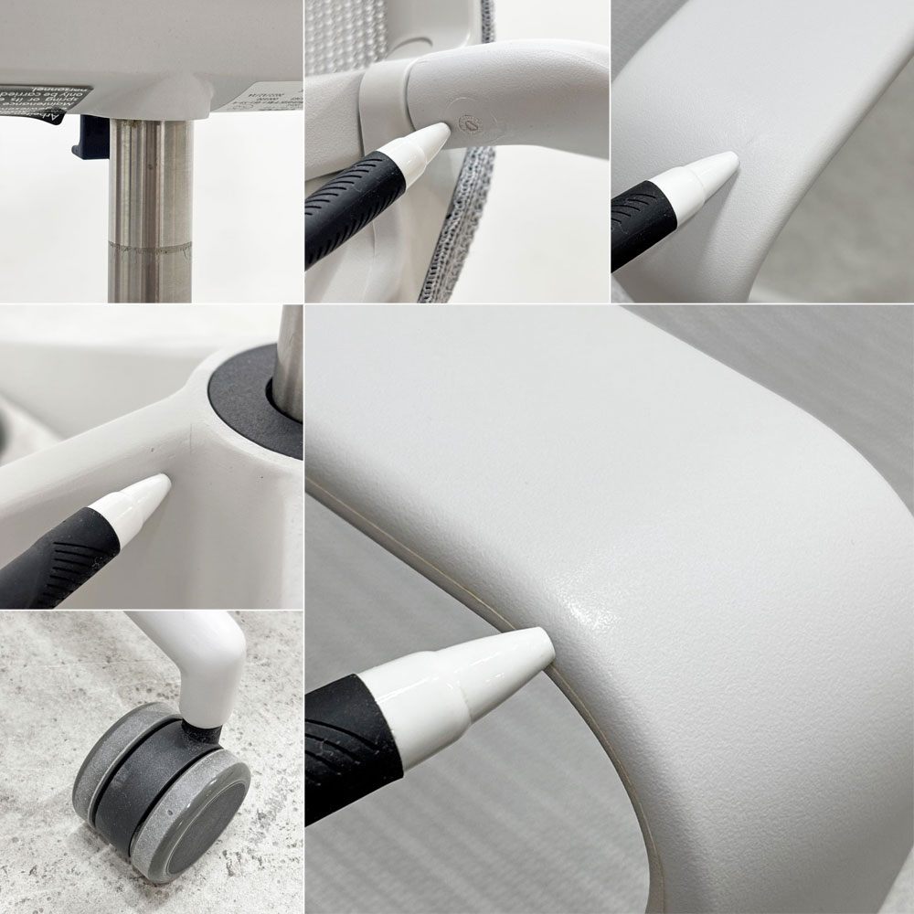 ヴィトラ Vitra フィジックス Physix デスクチェア オフィスチェア アルベルト・メダ シルバーグレー×ソフトグレー キャスターベース 昇降機能 リクライニング 2022年製 ●